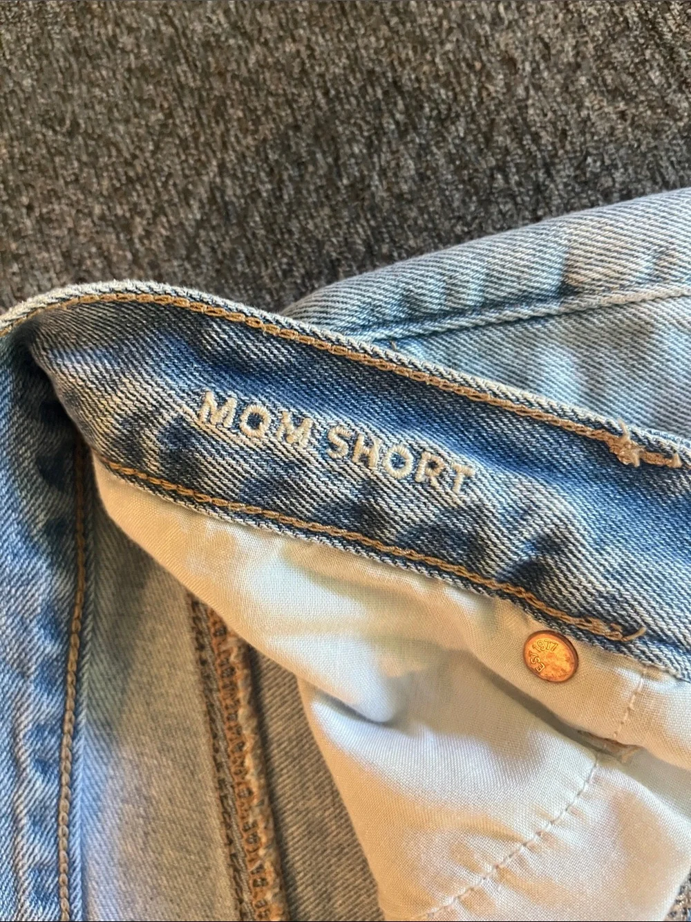 American Eagle Outfitters Light Blue Distressed Jean Shorts